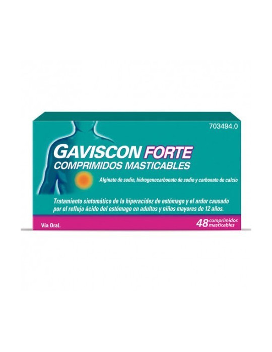 GAVISCON FORTE 48 COMPRIMIDOS MASTICABLES