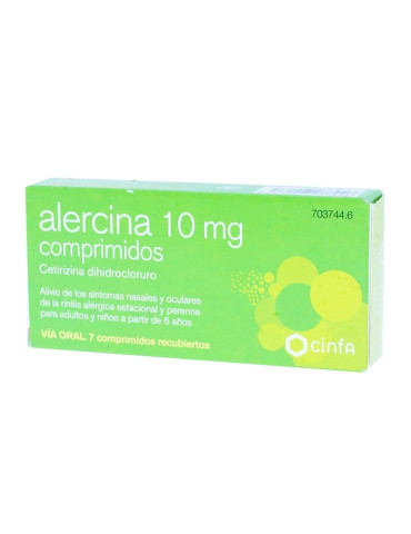 ALERCINA 10 MG 7 COMPRIMIDOS RECUBIERTOS 2