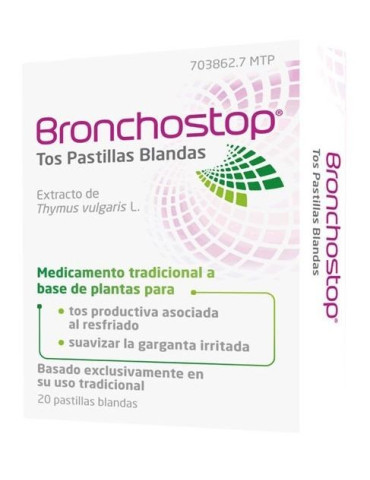 BRONCHOSTOP TOS 20 PASTILLAS BLANDAS PARA CHUPAR 2