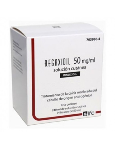 REGAXIDIL 50 MG/ML SOLUCION CUTANEA 4 FRASCOS 60 ML 2