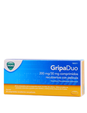 SINUSVICKS 200 MG/30 MG 20 COMPRIMIDOS RECUBIERTOS 2