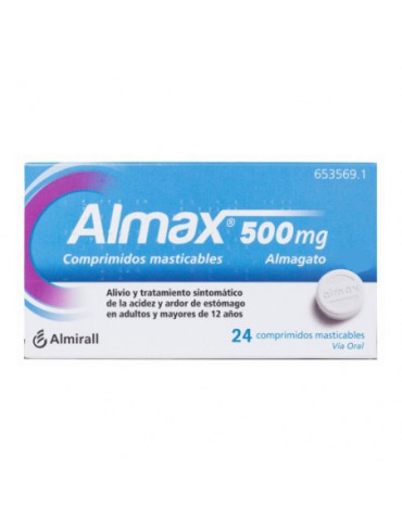 ALMAX 500 MG 24 COMPRIMIDOS MASTICABLES 2