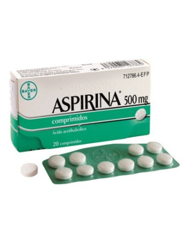 ASPIRINA 500 MG 20 COMPRIMIDOS 2