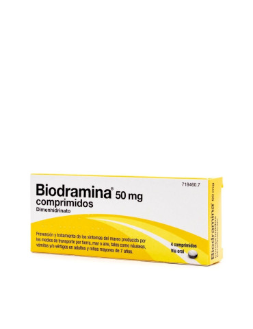 BIODRAMINA 50 MG 4 COMPRIMIDOS 2