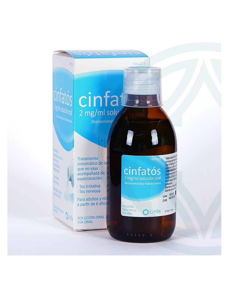 CINFATOS ANTITUSIVO 2 MG/ML SOLUCION ORAL 1 FRASCO 200 ML (PET)