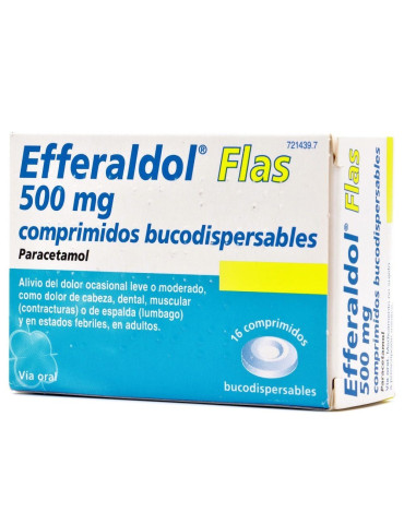 EFFERALDOL FLAS 500 MG 16 COMPRIMIDOS BUCODISPERSABLES 2