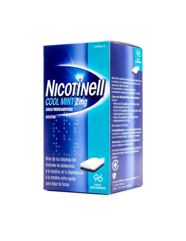 NICOTINELL COOL MINT 2 MG 96 CHICLES MEDICAMENTOSOS 2