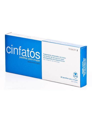 CINFATOS ANTITUSIVO 10 MG 20 PASTILLAS PARA CHUPAR 2