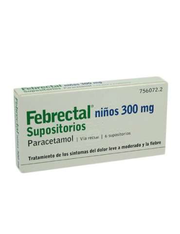 FEBRECTAL NIÑOS 300 MG 6 SUPOSITORIOS 2