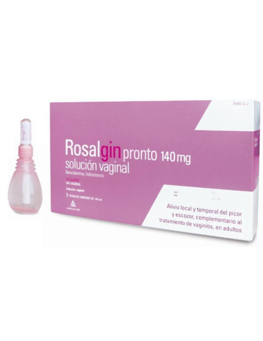 ROSALGIN PRONTO 140 MG SOLUCION VAGINAL 5 ENVASES UNIDOSIS 140 ML