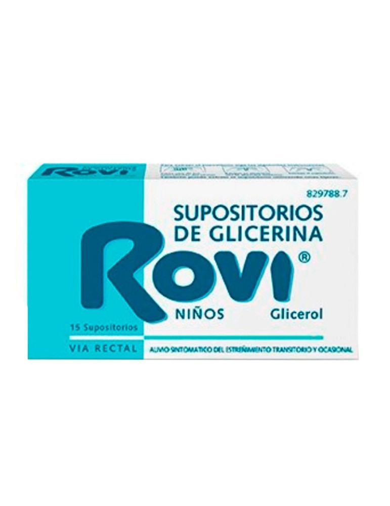 SUPOSITORIOS DE GLICERINA ROVI NIÑOS 1,44 G 15 SUPOSITORIOS