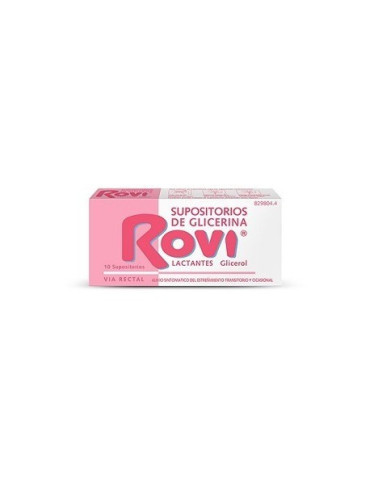 SUPOSITORIOS DE GLICERINA ROVI LACTANTES 0,672 G 10 SUPOSITORIOS 2