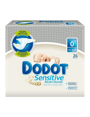 PAÑAL INFANTIL DODOT PRO SENSITIVE T-0 <3 KG 24 U