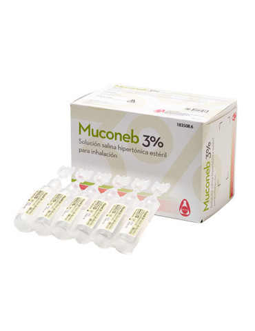 MUCONEB 3% SOLUCION SALINA HIPERTON INHALACION CLORURO DE SODIO 3% 30 AMPOLLAS 4 ML