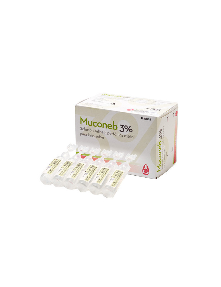 MUCONEB 3% SOLUCION SALINA HIPERTON INHALACION CLORURO DE SODIO 3% 30 AMPOLLAS 4 ML