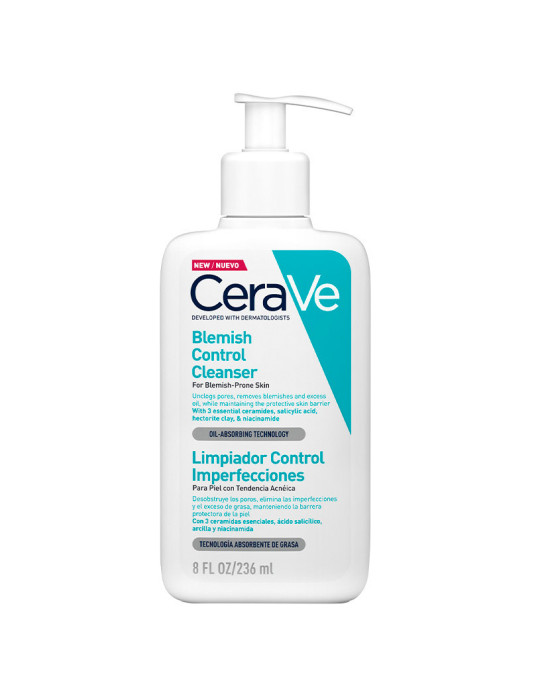 CERAVE LIMPIADOR CONTROL IMPERFECCIONES 1 ENVASE 236 ML