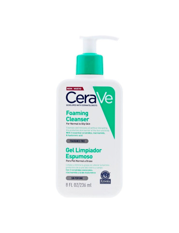 CERAVE GEL LIMPIADOR ESPUMOSO 1 ENVASE 236 ML