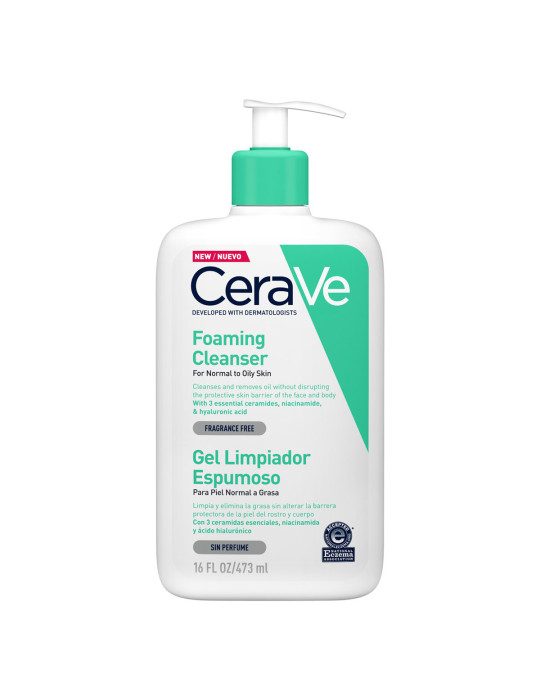 CERAVE GEL LIMPIADOR ESPUMOSO 1 ENVASE 473 ML