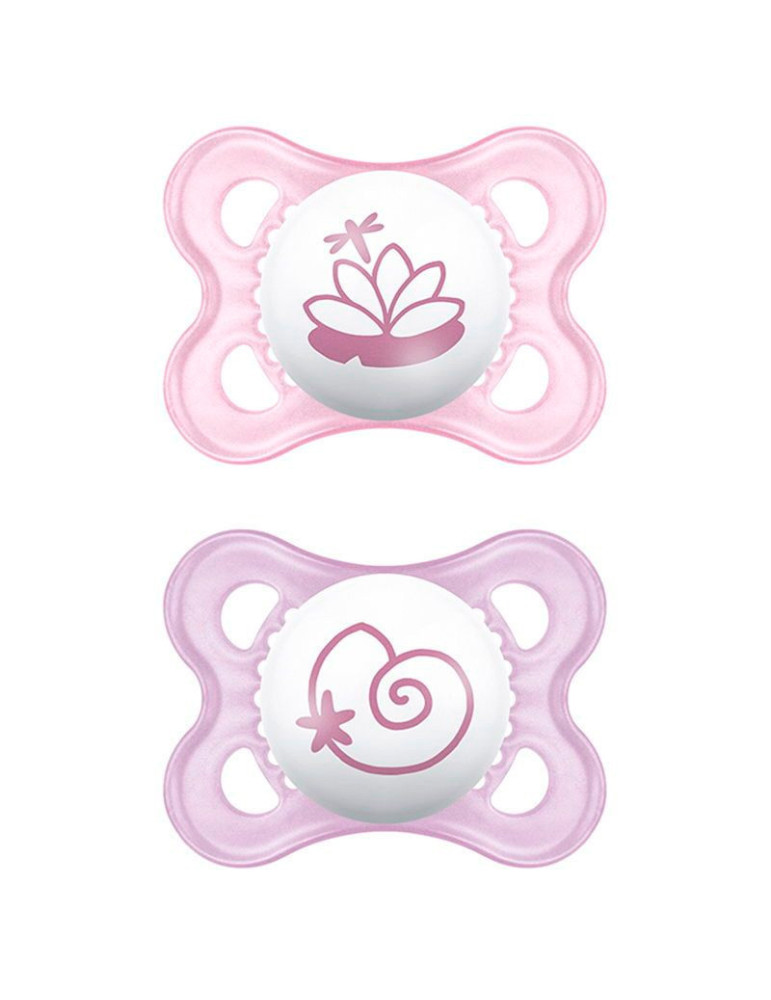 CHUPETE SILICONA MAM ORIGINAL 0-6 M PACK DOBLE ROSA