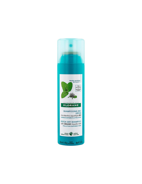 KLORANE CHAMPU SECO DETOX A LA MENTA ACUATICA 1 ENVASE 150 ML