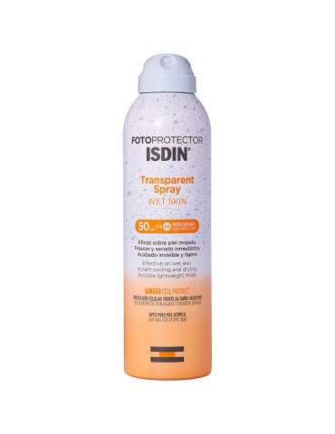 FOTOPROTECTOR ISDIN SPF-50 SPRAY TRANSPARENT WET 250 ML