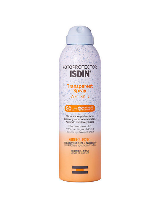 FOTOPROTECTOR ISDIN SPF-50 SPRAY TRANSPARENT WET 250 ML