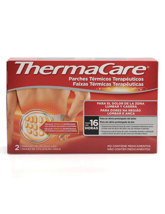 THERMACARE PARCHE TERMICO ZONA LUMBAR CADERA 2 PARCHES