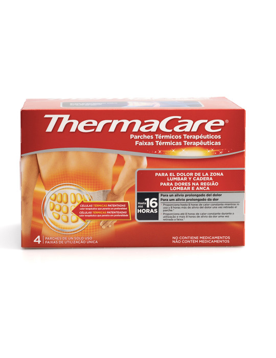 THERMACARE PARCHE TERMICO ZONA LUMBAR CADERA 4 PARCHES