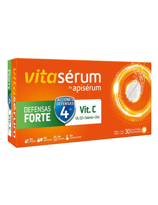 VITASERUM BY APISERUM DEFENSAS FORTE 30 COMPRIMIDOS EFERVESCENTES